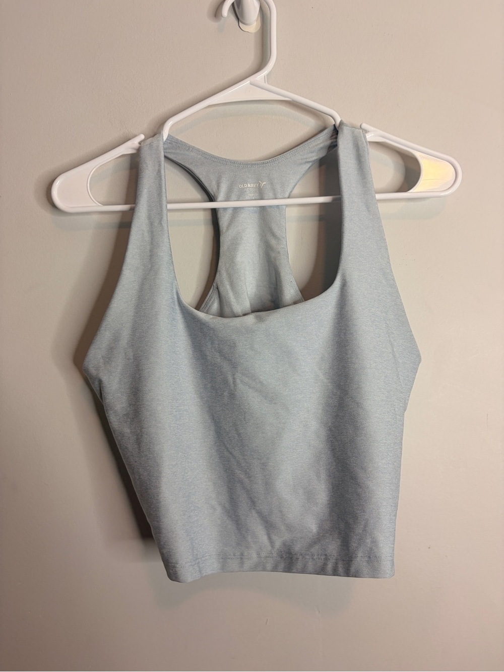 Old Navy Active Cloud+ Blue Racerback Tank Top w/ Shelf Bra Large